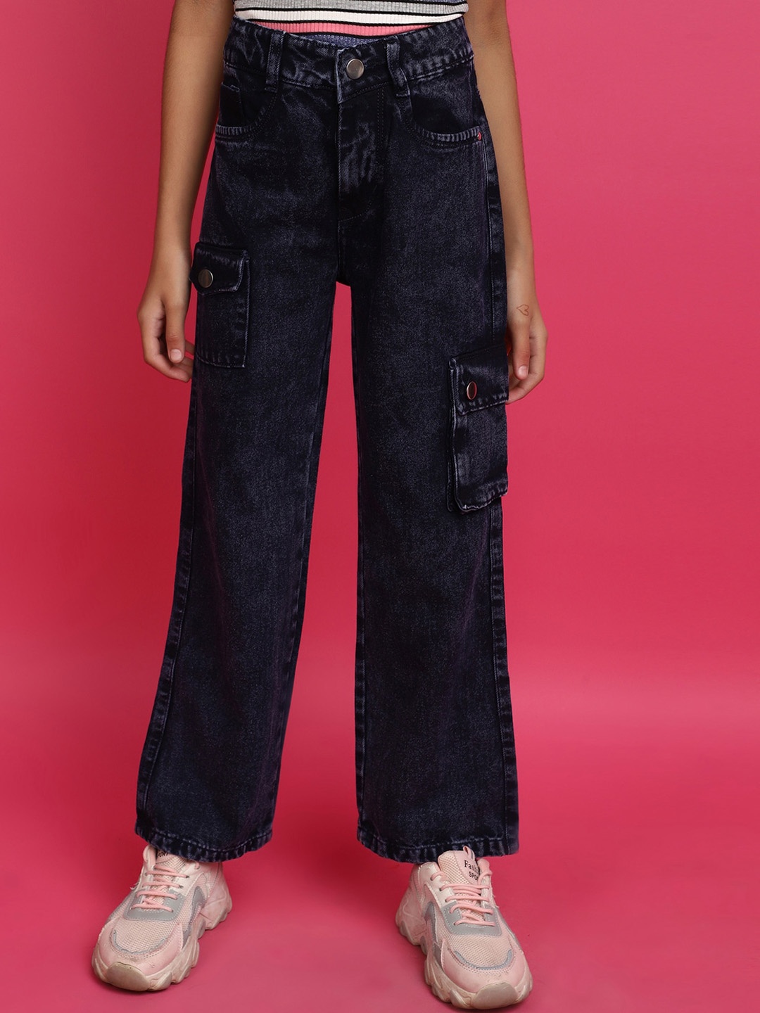 

V-Mart Girls Denim Mid-Rise Jeans, Blue