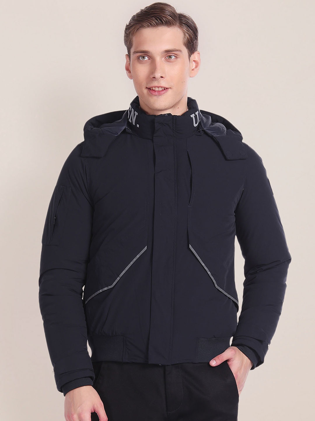 

U.S. Polo Assn. Hooded Bomber Jacket, Navy blue