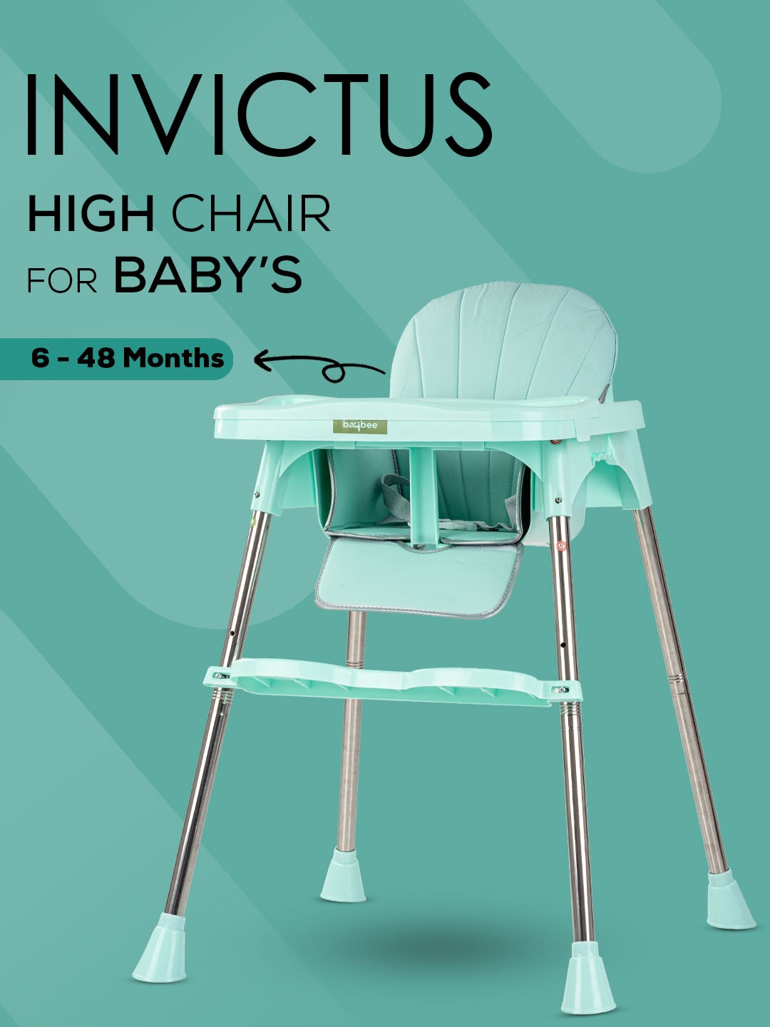 

BAYBEE Kids 3 in 1 Invictus Convertible High Chair, Green