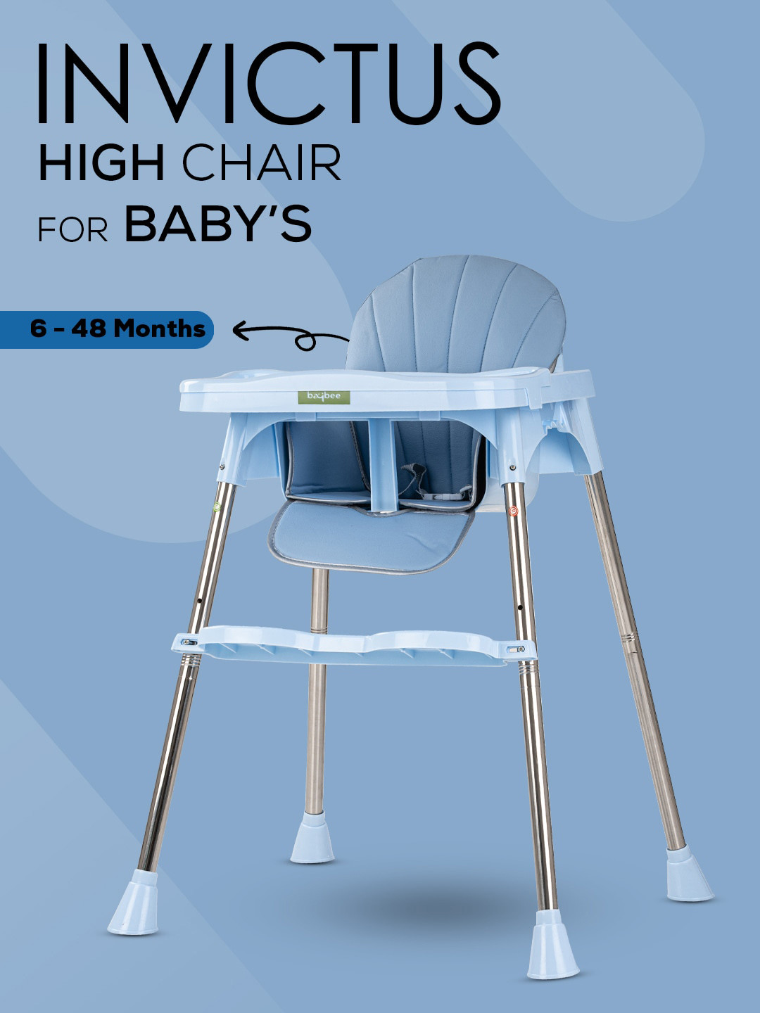 

BAYBEE Kids 3 in 1 Invictus Convertible High Chair, Blue
