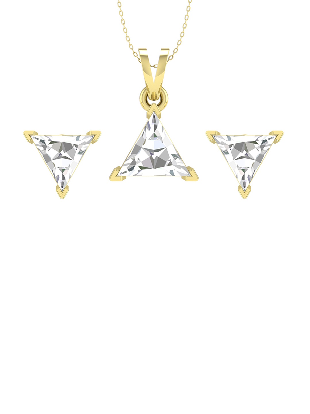 

ORIONZ 18KT Gold-Plated CZ-Studded Jewellery Set