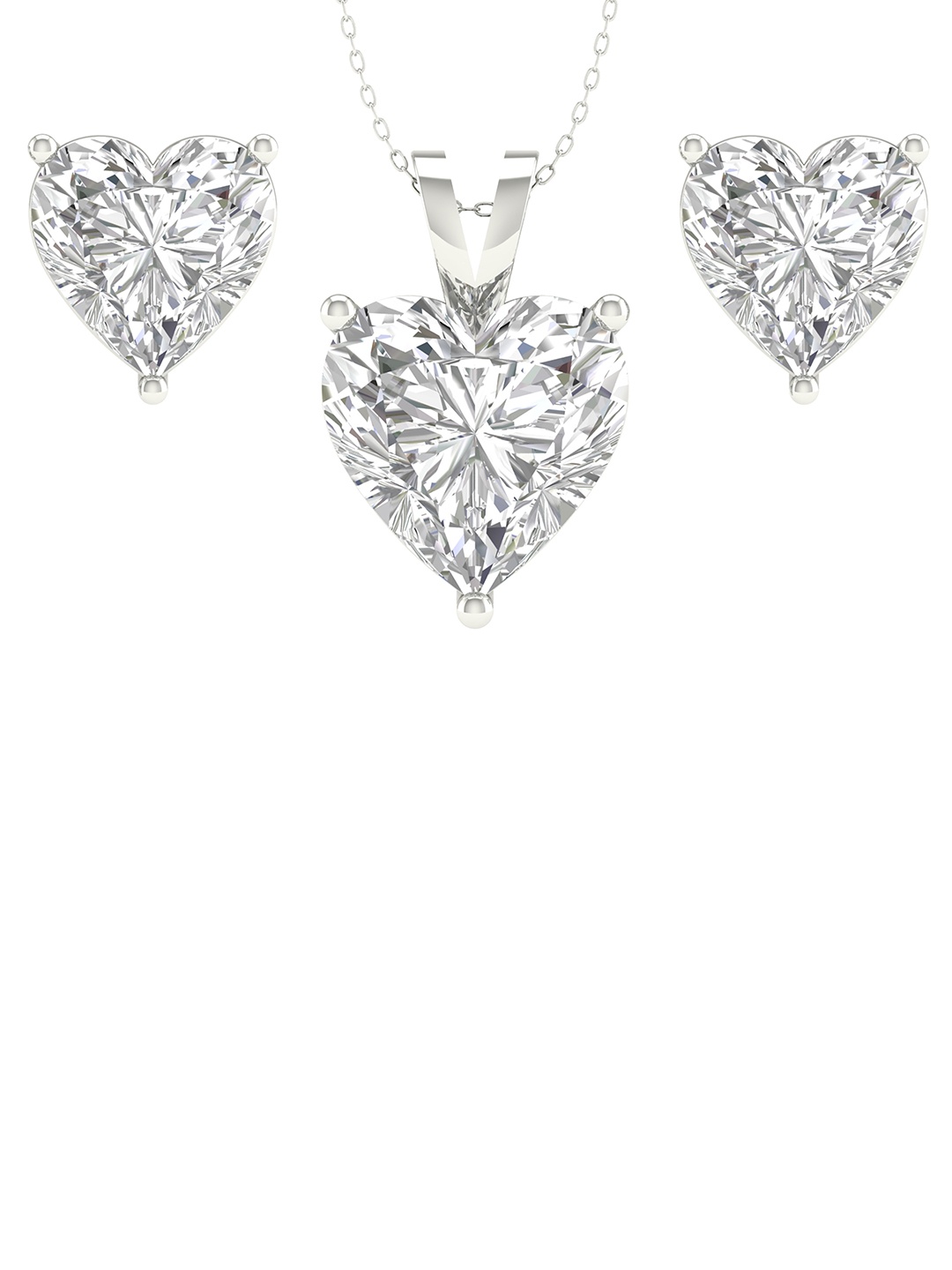 

ORIONZ Sterling Silver CZ Studded Jewellery Set