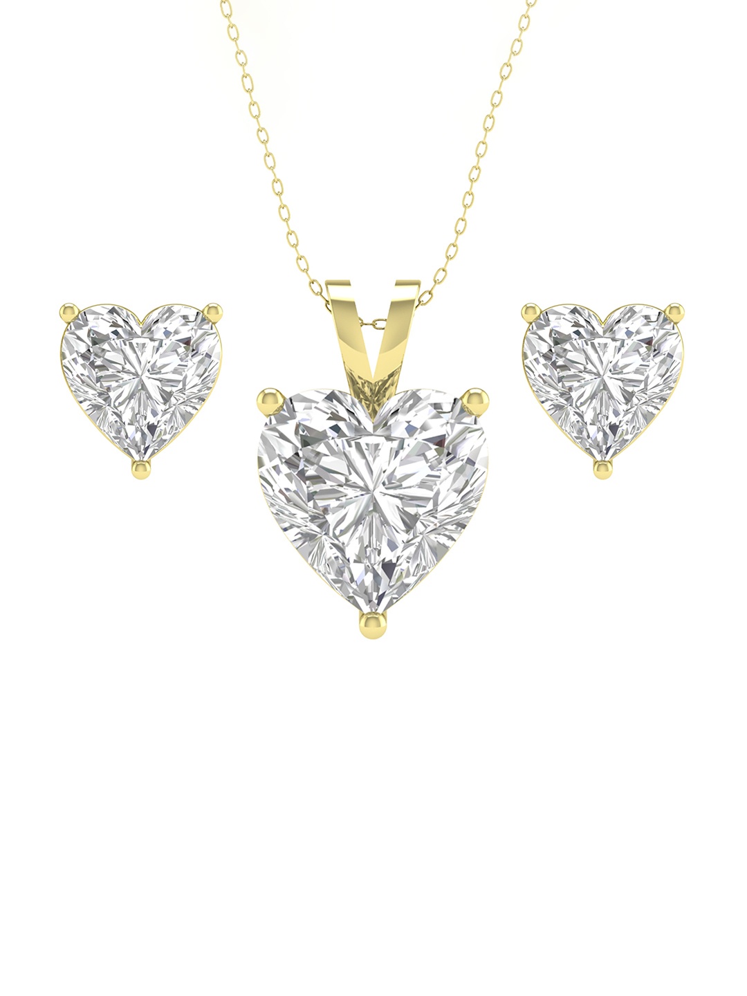 

ORIONZ Gold Plated CZ Studded Jewellery Set