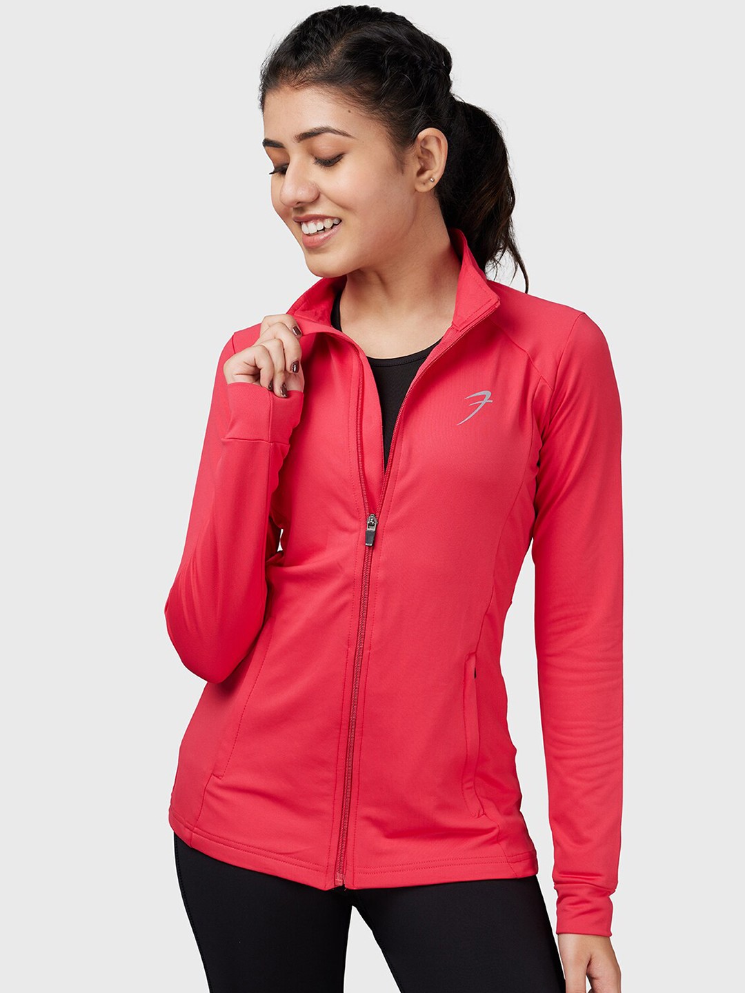 

FUAARK Lightweight Antimicrobial Long Sleeves Sporty Jacket, Pink