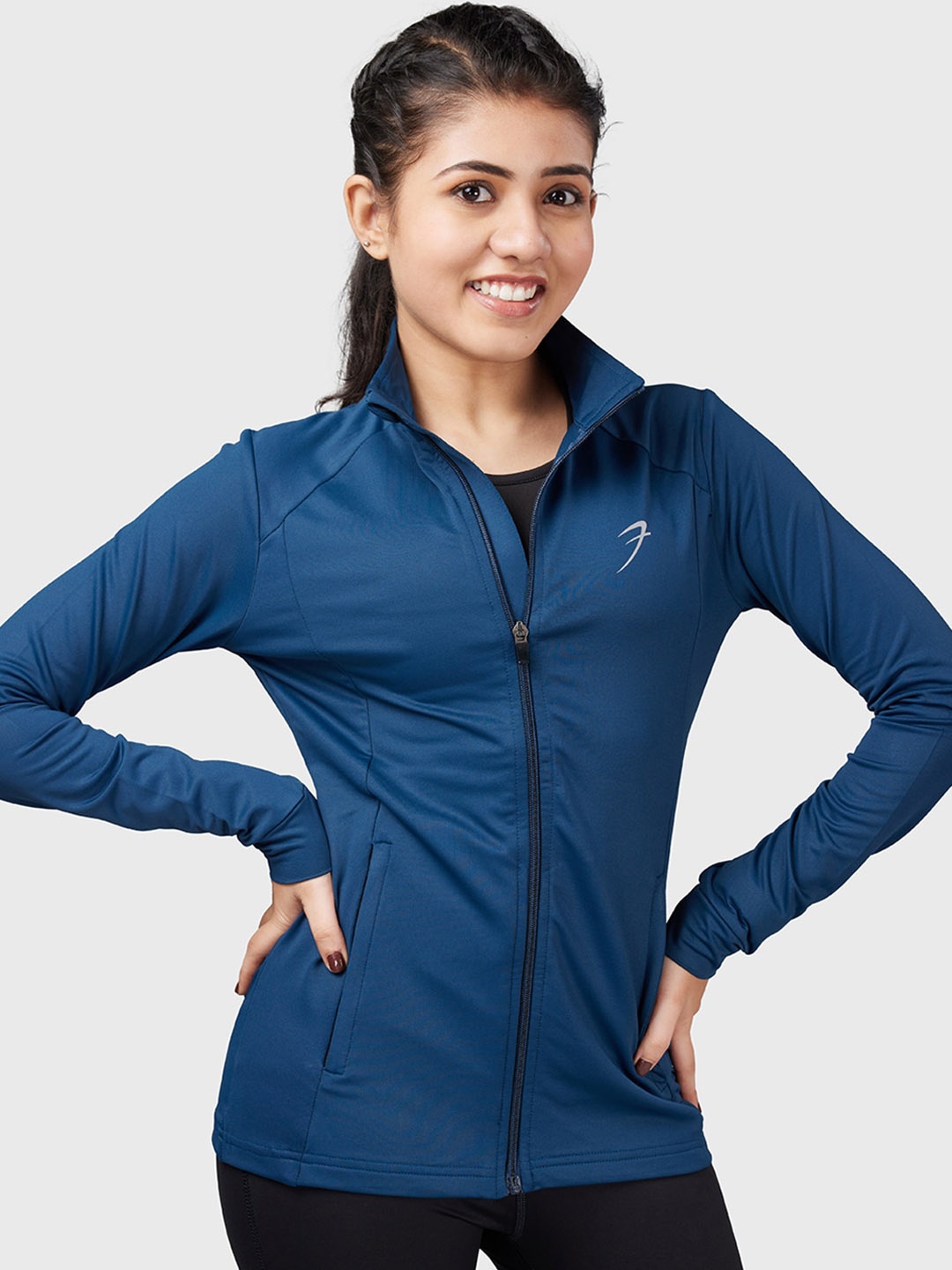 

FUAARK Long Sleeves Lightweight Antimicrobial Sporty Jacket, Blue