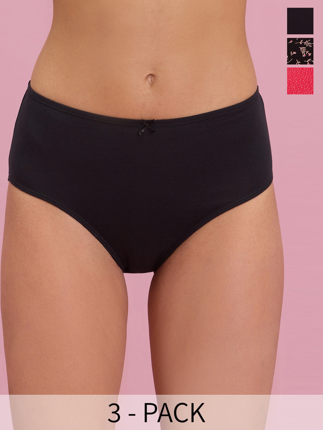 

Nykd Pack Of 3 Assorted Hipster Briefs