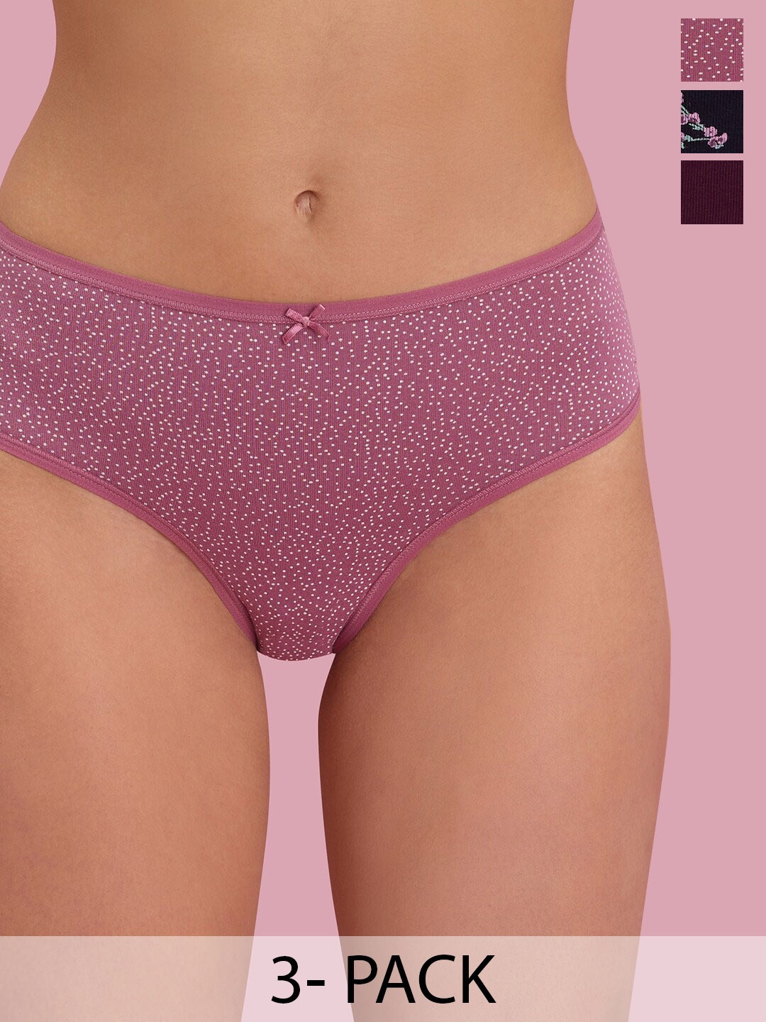

Nykd Pack Of 3 Printed Hipster Briefs, Assorted