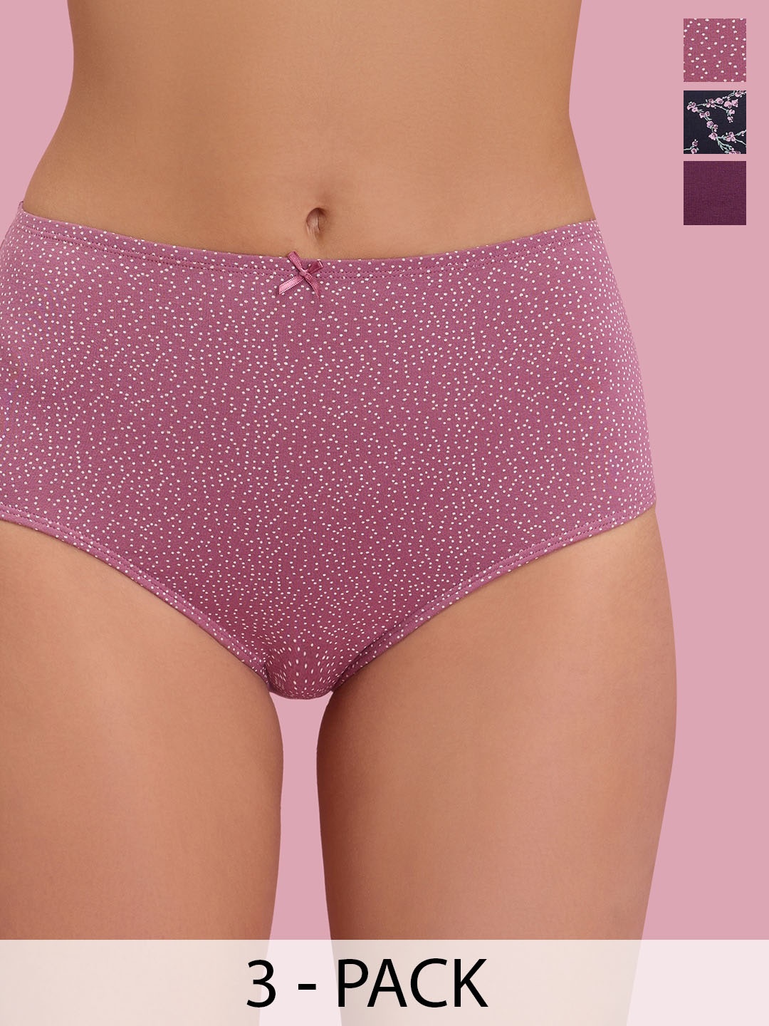 

Nykd Pack Of 3 Assorted Anti-Odour High Rise Hipster Briefs