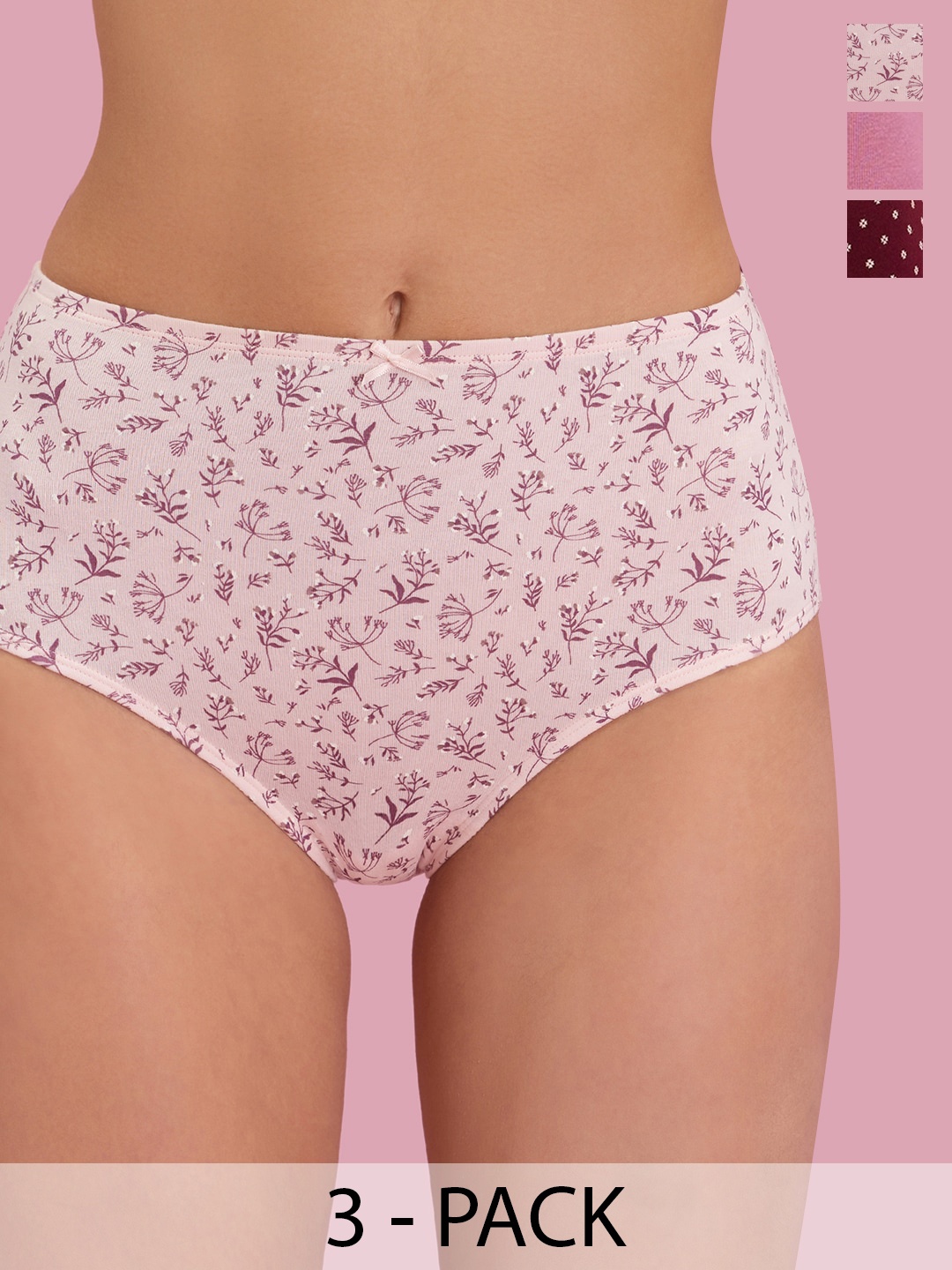 

Nykd Pack Of 3 Assorted Anti-Odour High Rise Hipster Briefs