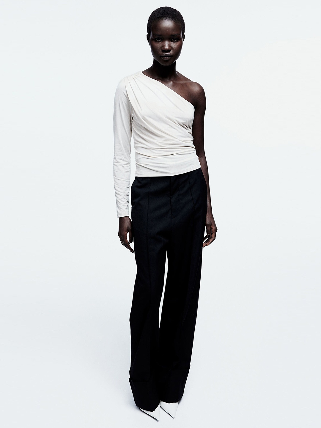 

H&M One-Shoulder Top, White