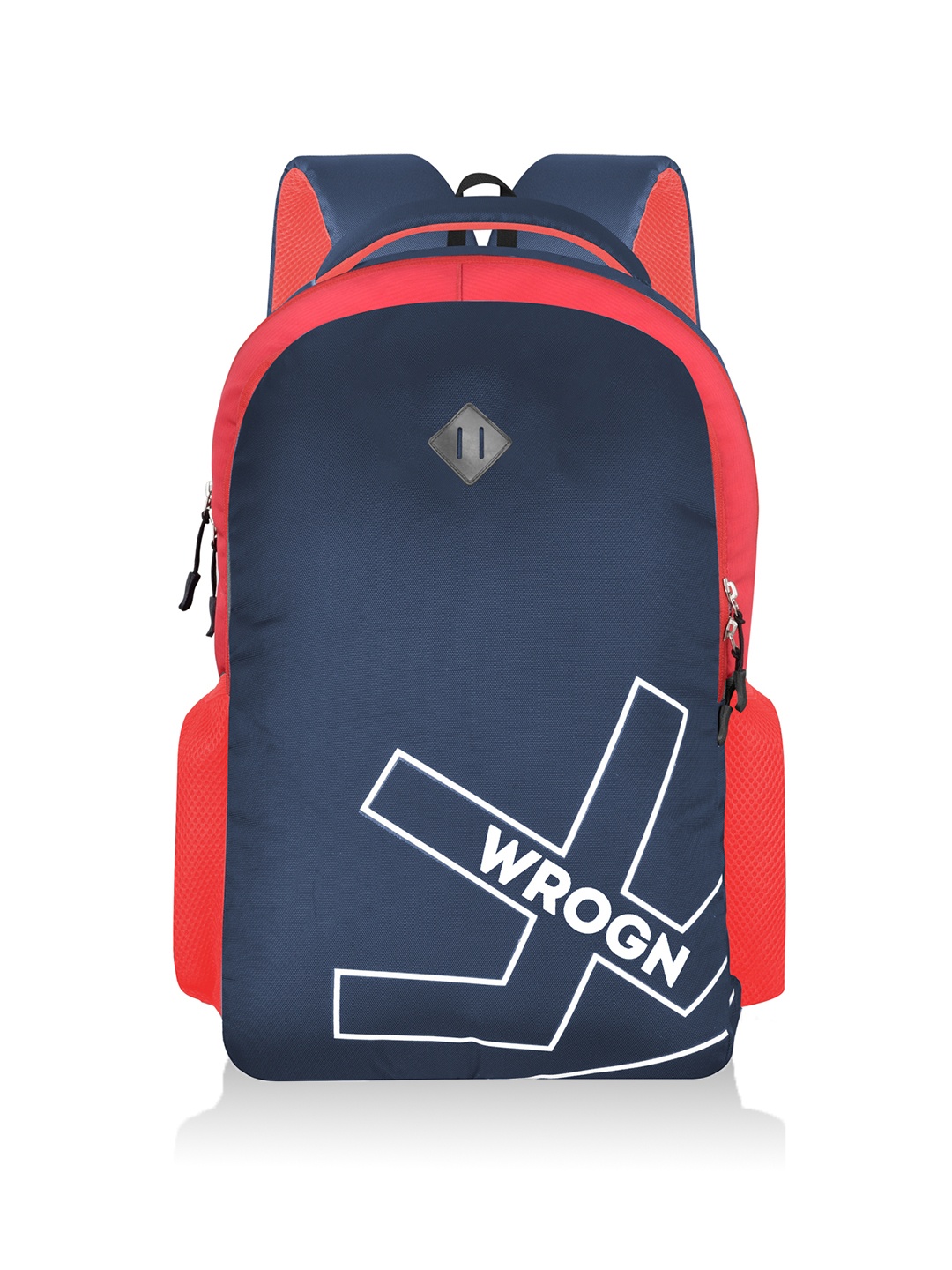 

WROGN Men Brand Logo Backpack with Compression Straps, Blue