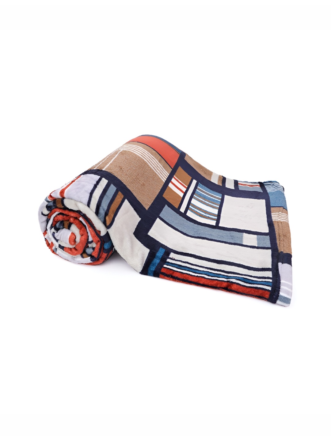 

dulce vida Brown Checked AC Room 233 GSM Double Bed Blanket