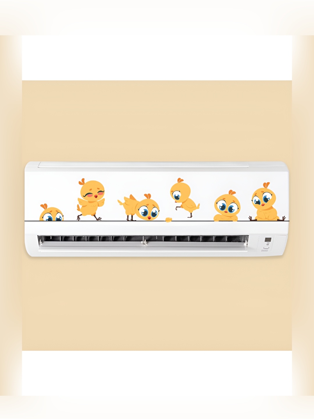 

CVANU Yellow Printed Self Adhesive AC Sticker