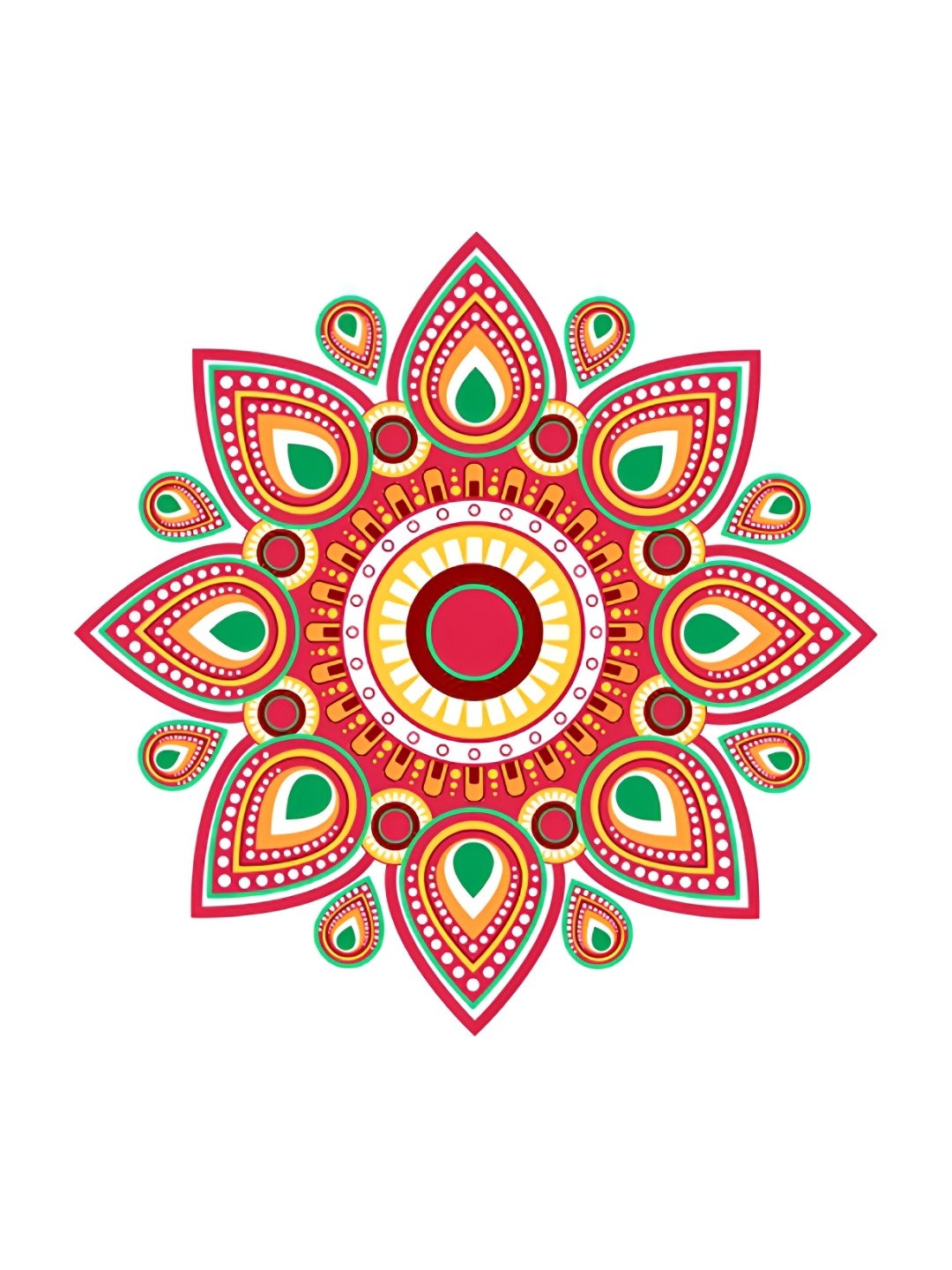 

CVANU Red & Green Printed Self Adhesive Wall Sticker