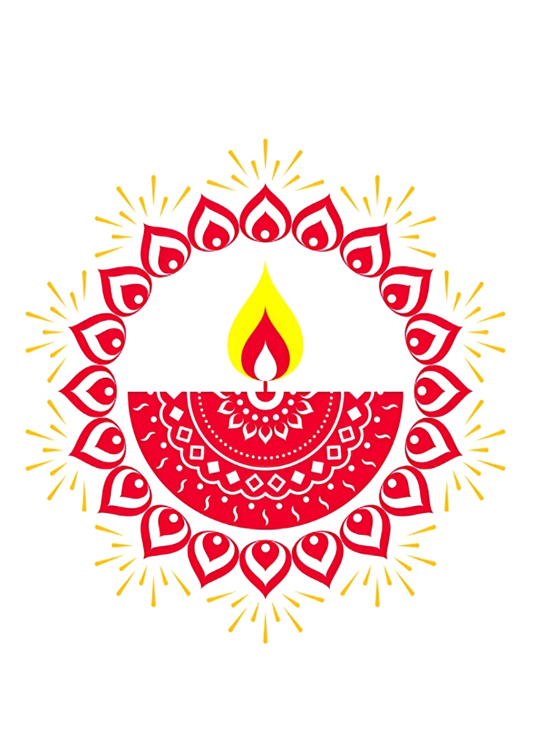 

CVANU Red & Yellow Printed Self Adhesive Floor Sticker