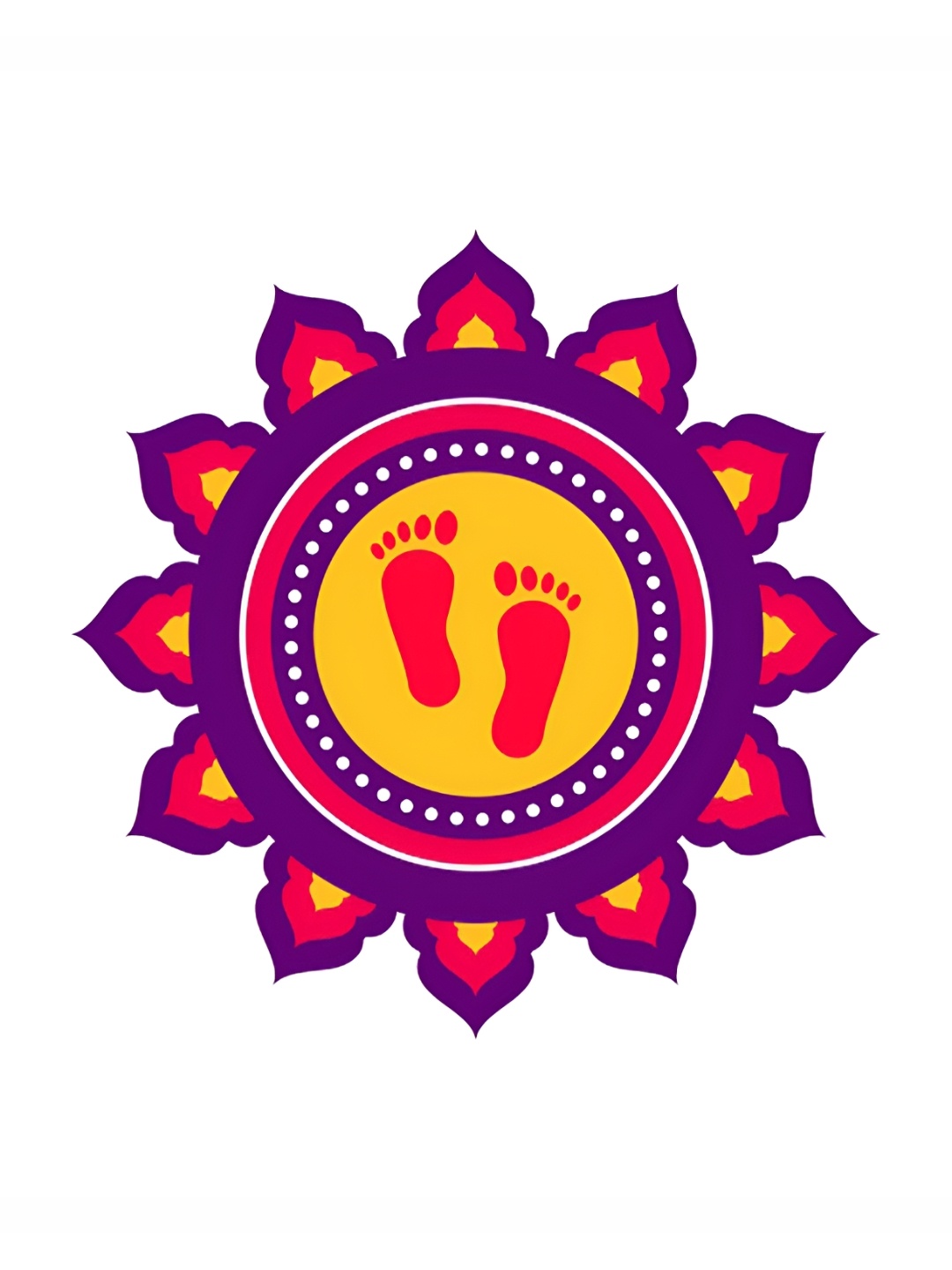 

CVANU Purple & Yellow Printed Self Adhesive Wall Sticker