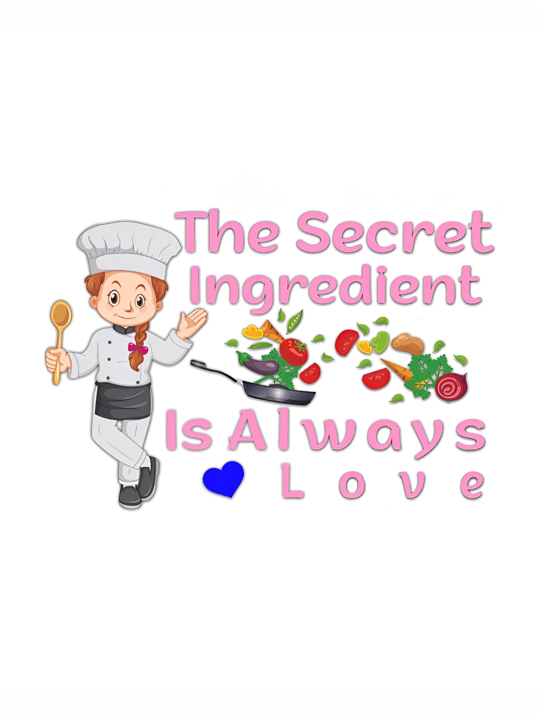 

CVANU Pink & White Kitchen Quote Self-Adhesive Wall Sticker
