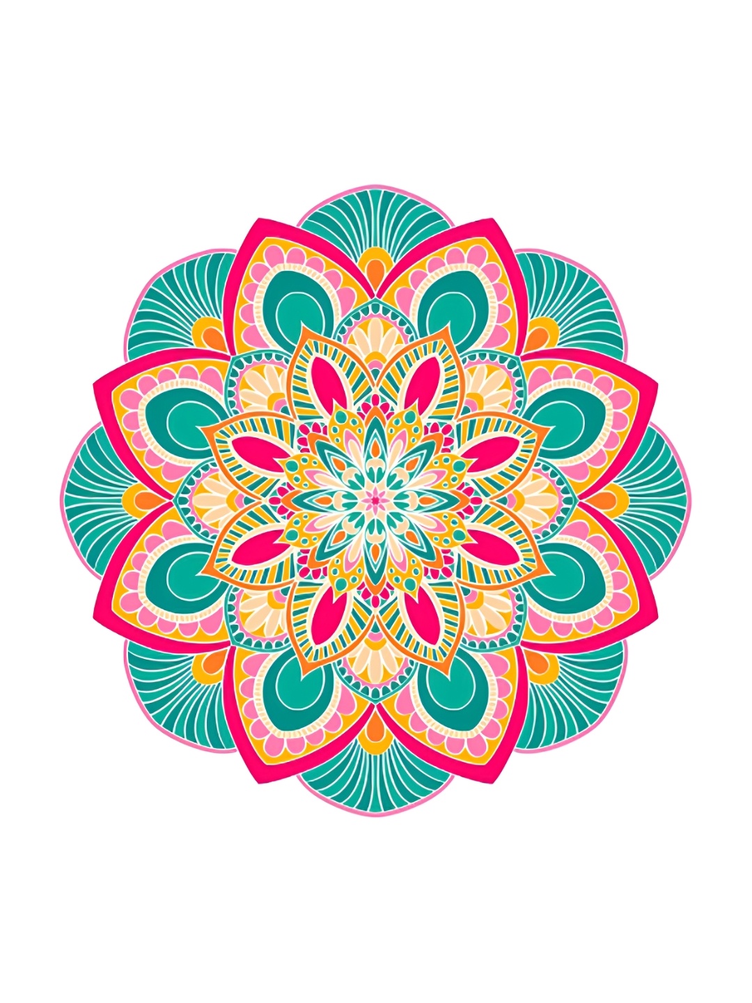 

CVANU Green & Red Rangoli Self Adhesive Floor Sticker