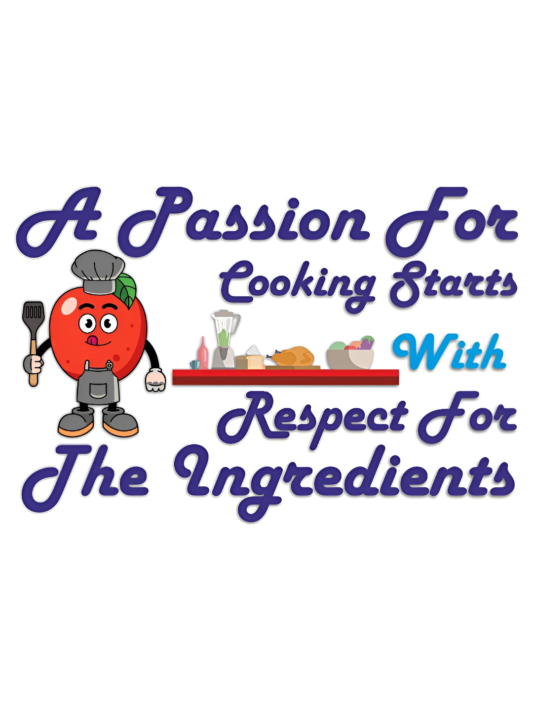 

CVANU Blue & Red Kitchen Quote Self-Adhesive Wall Sticker