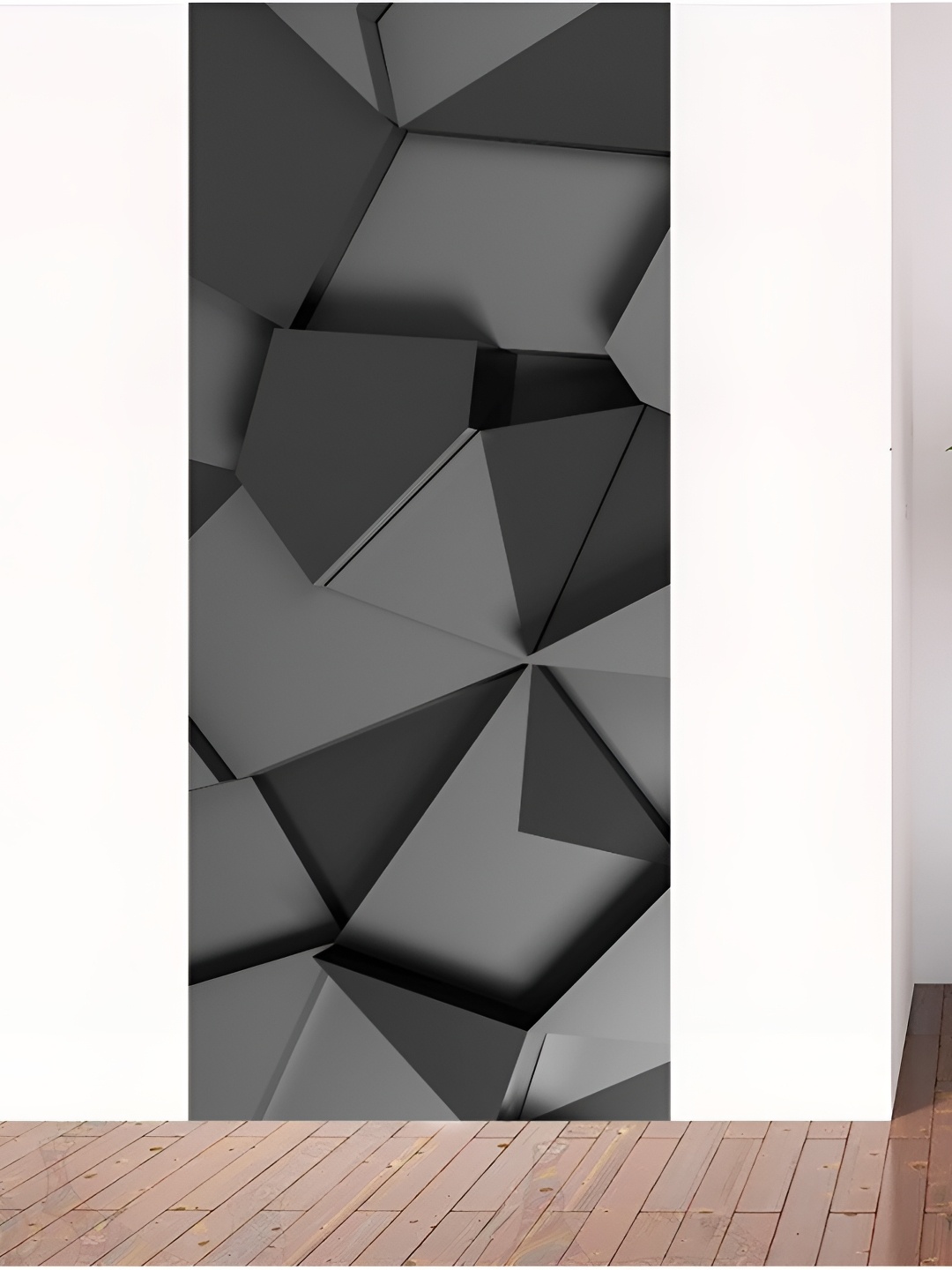 

CVANU Grey & Black Abstract Printed Waterproof Door Sticker