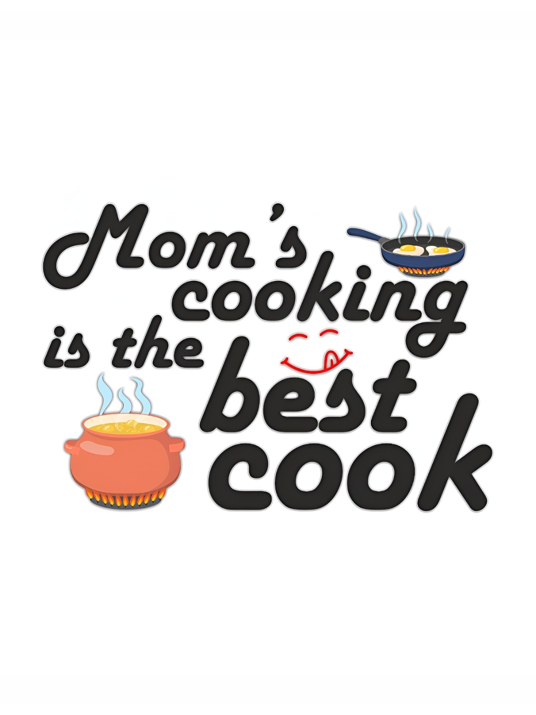 CVANU Black & Orange Kitchen Quote Self Adhesive Wall Sticker
