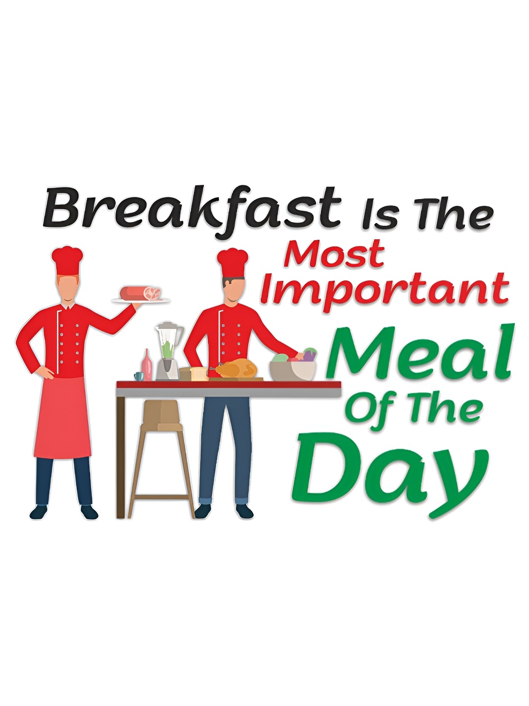 

CVANU Red & Green Kitchen Quote Self Adhesive Wall Sticker