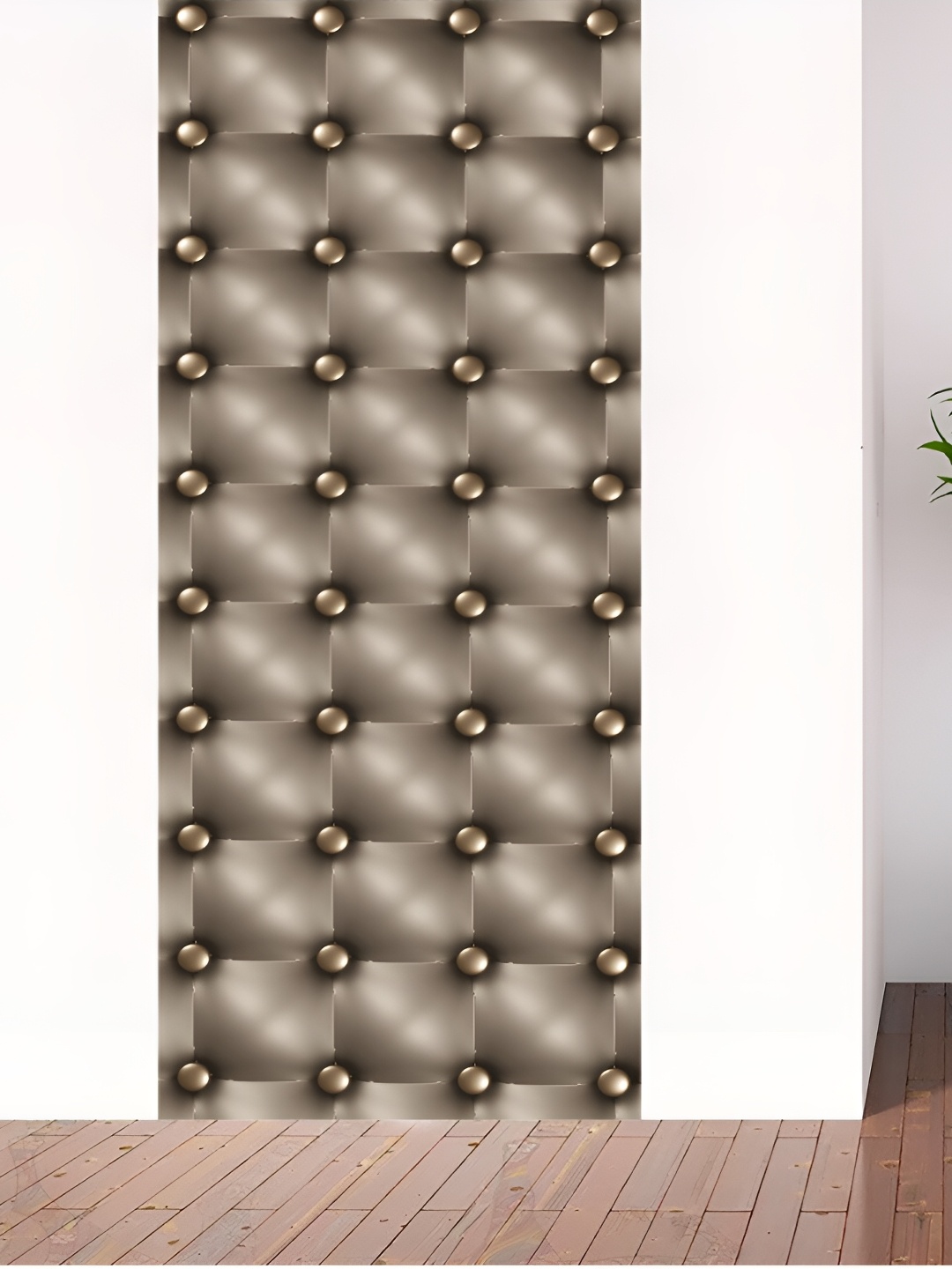 

CVANU Brown Sofa Mat Pattern Printed Waterproof Door Stickers