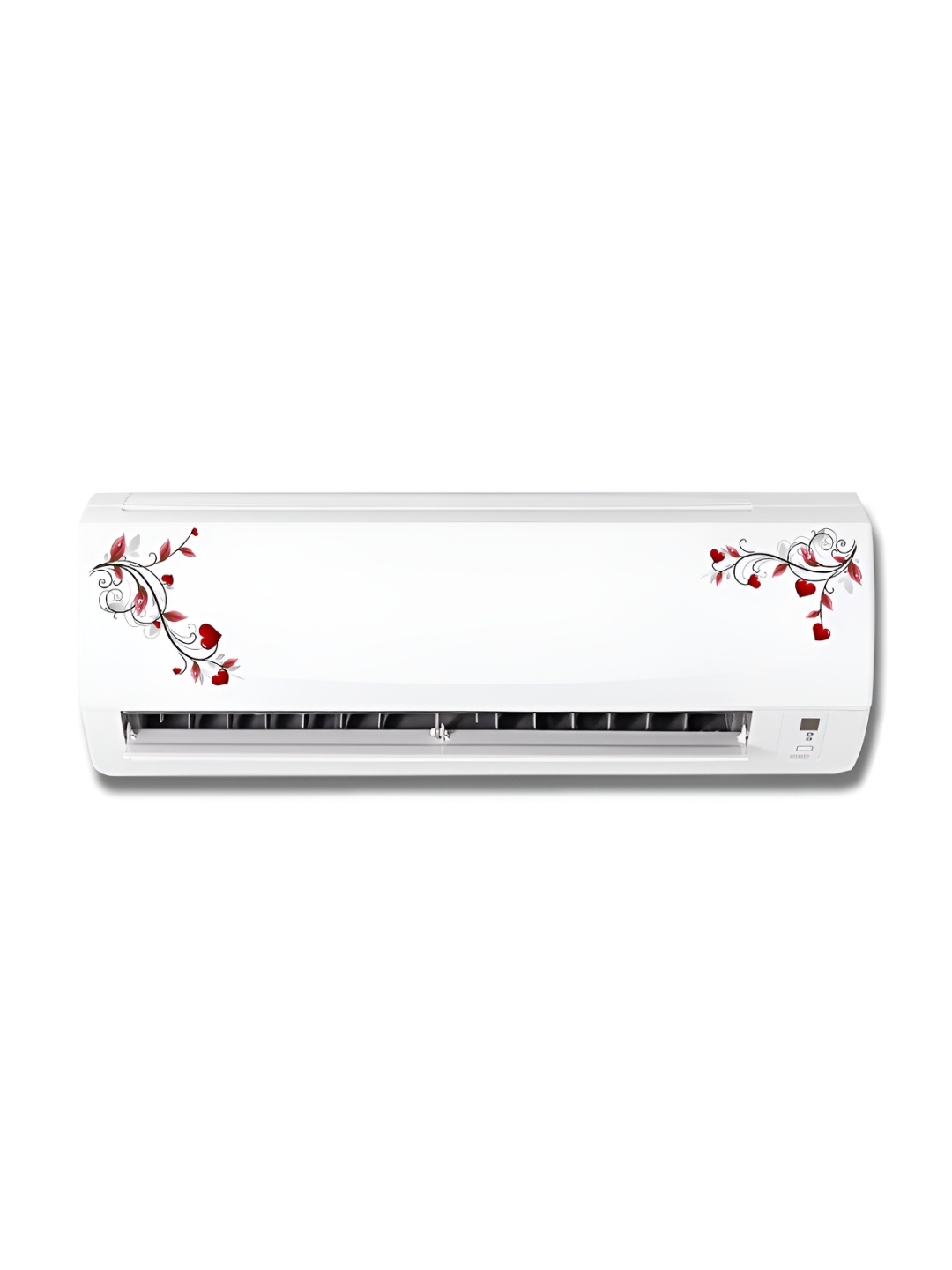 CVANU Red & Black Floral Self-Adhesive AC Sticker