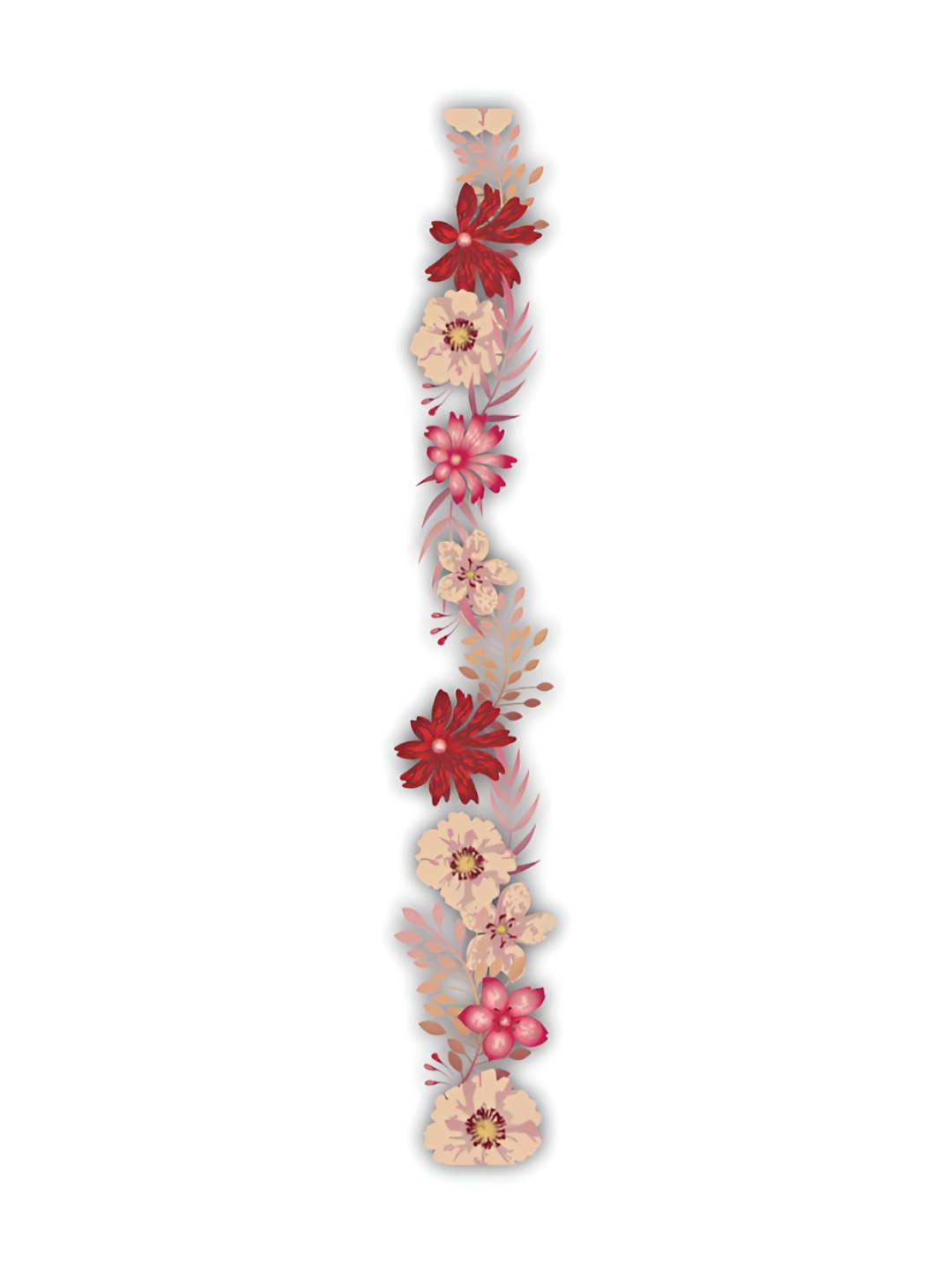 

CVANU Red & Pink 2 Pieces Floral Printed Self Adhesive Wall Stickers