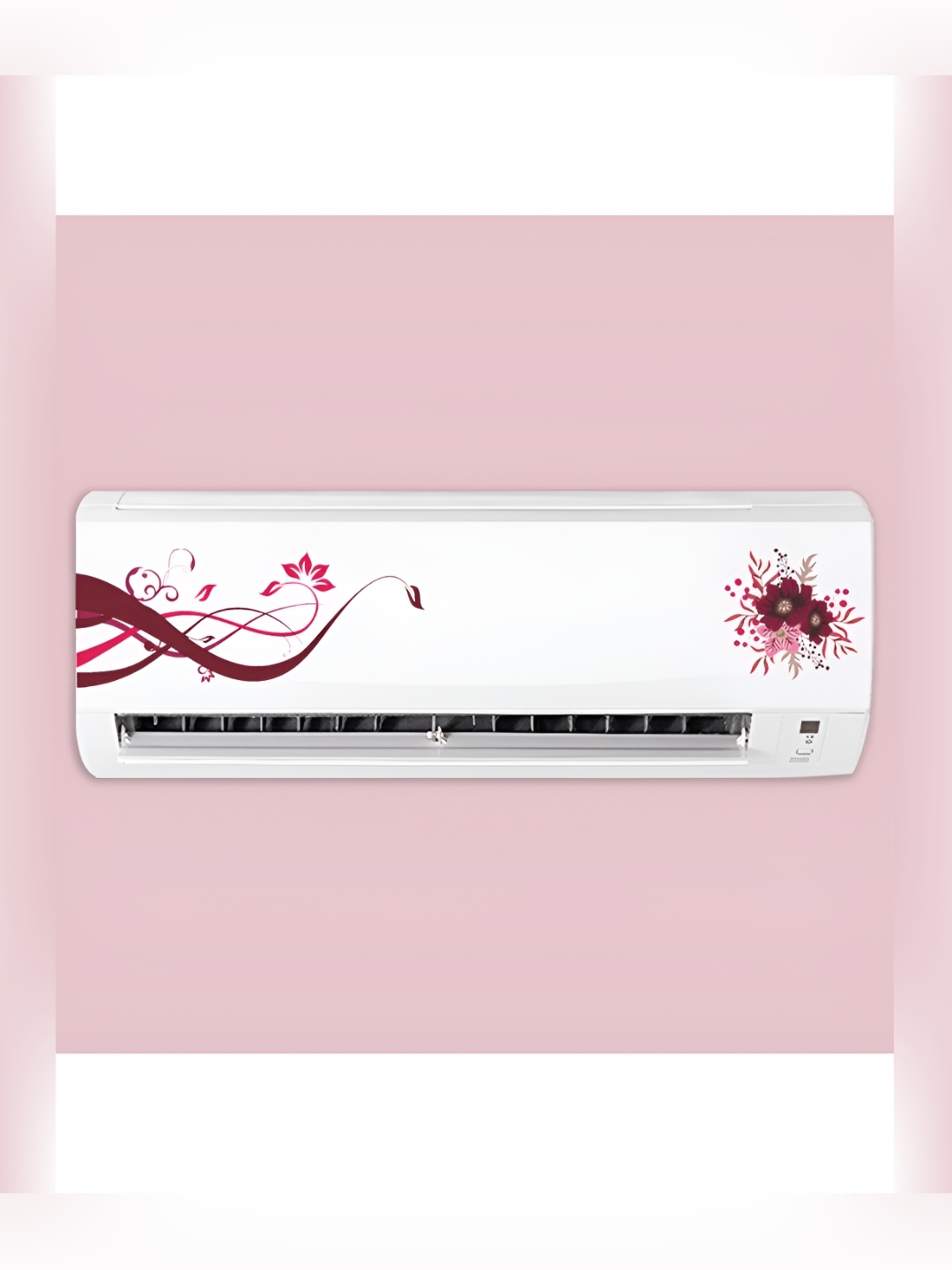 CVANU Red Printed Self Adhesive Removable AC Sticker