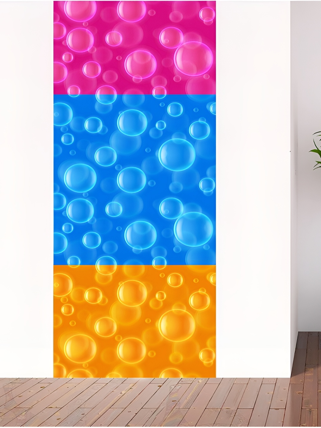 

CVANU Pink & Blue Printed Waterproof Self-Adhesive Door Stickers