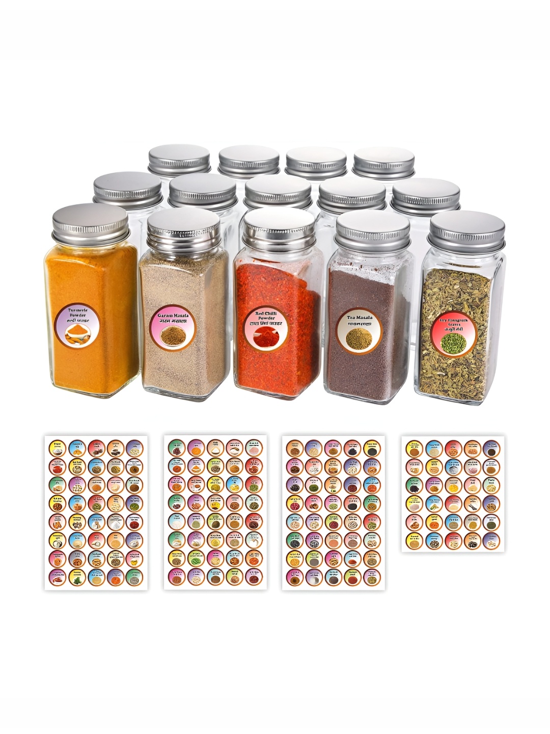 

CVANU Red 150 Pieces Self Adhesive Spice Label Sticker