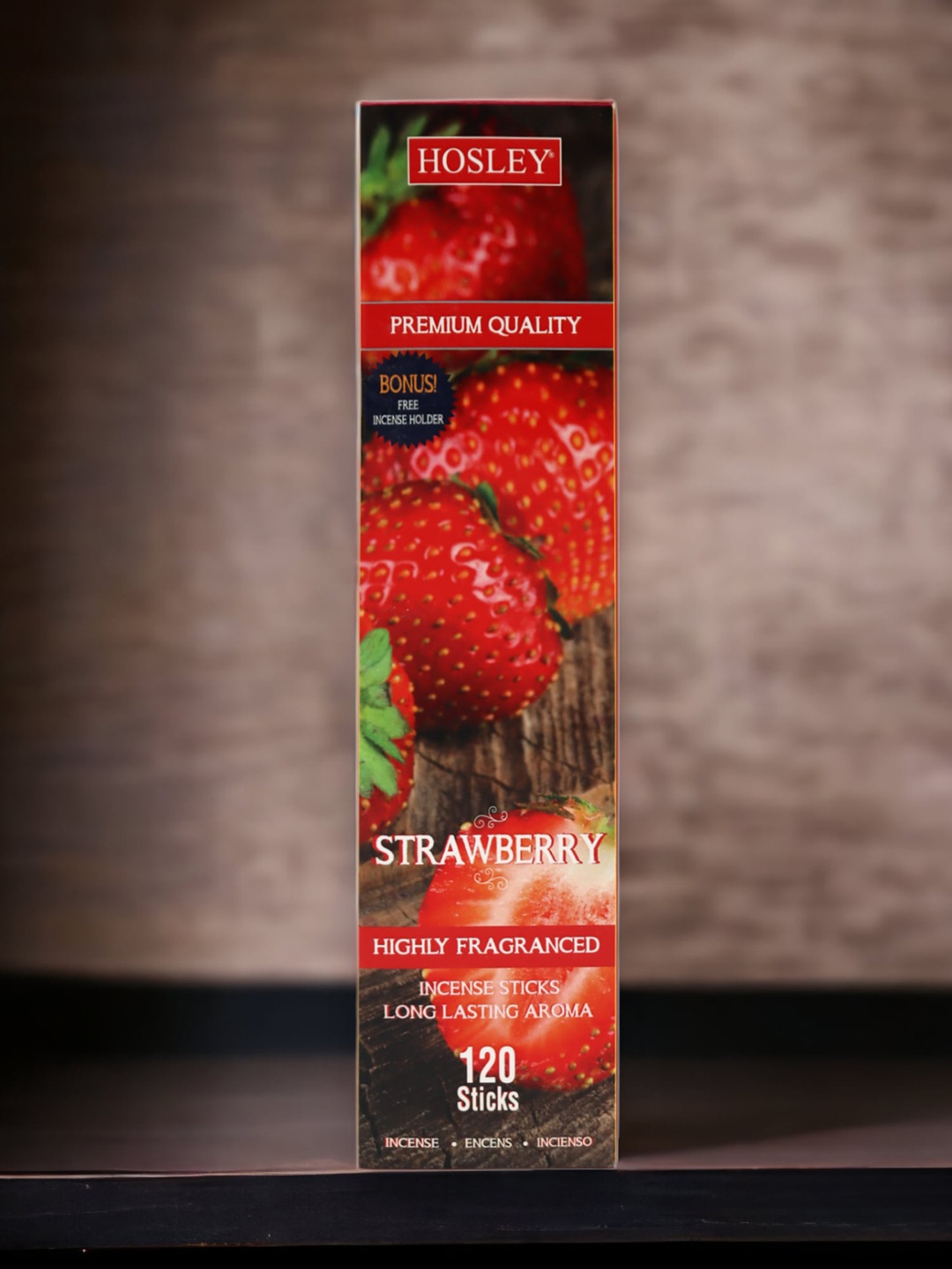 

HOSLEY Black Strawberry Fragrance Incense Sticks