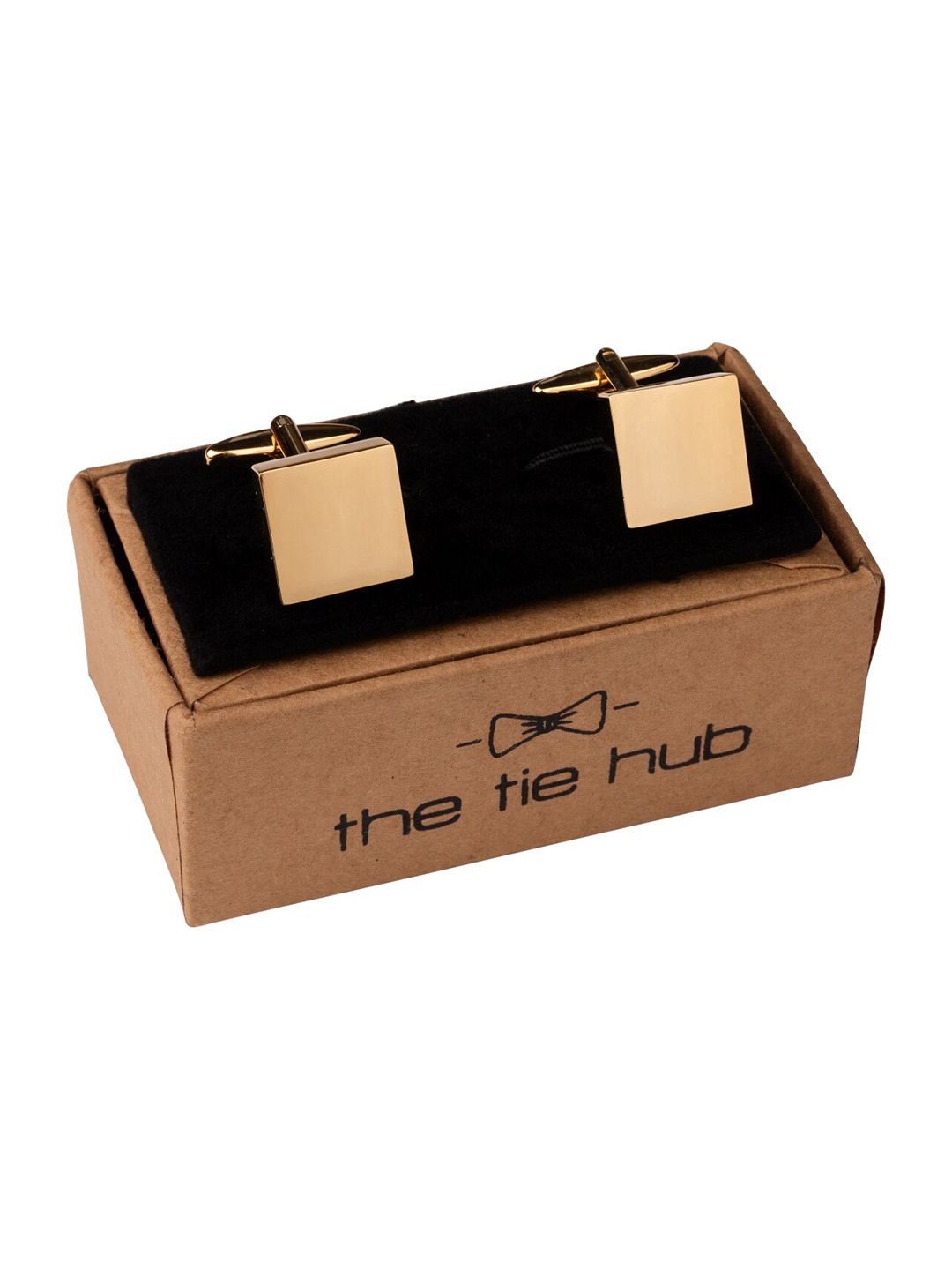 

The Tie Hub GRhodium-Plated Square Cufflink, Gold