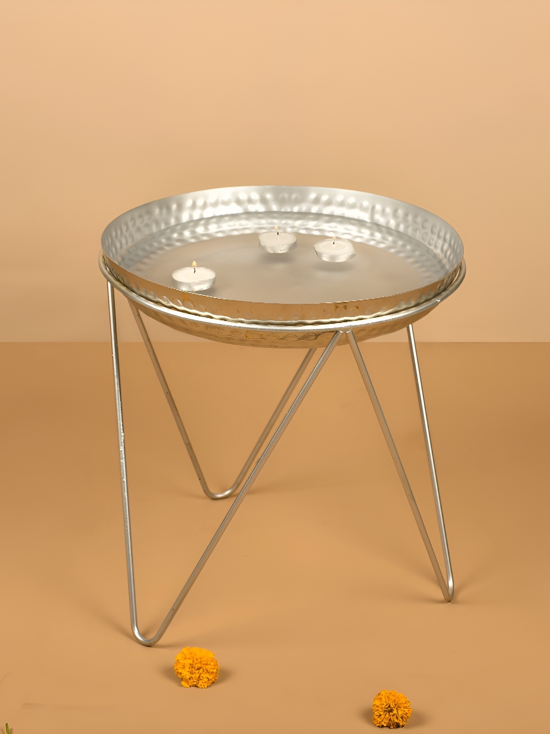 

Manor House SilverToned Nickel Finish Urli Candle Holder, Silver
