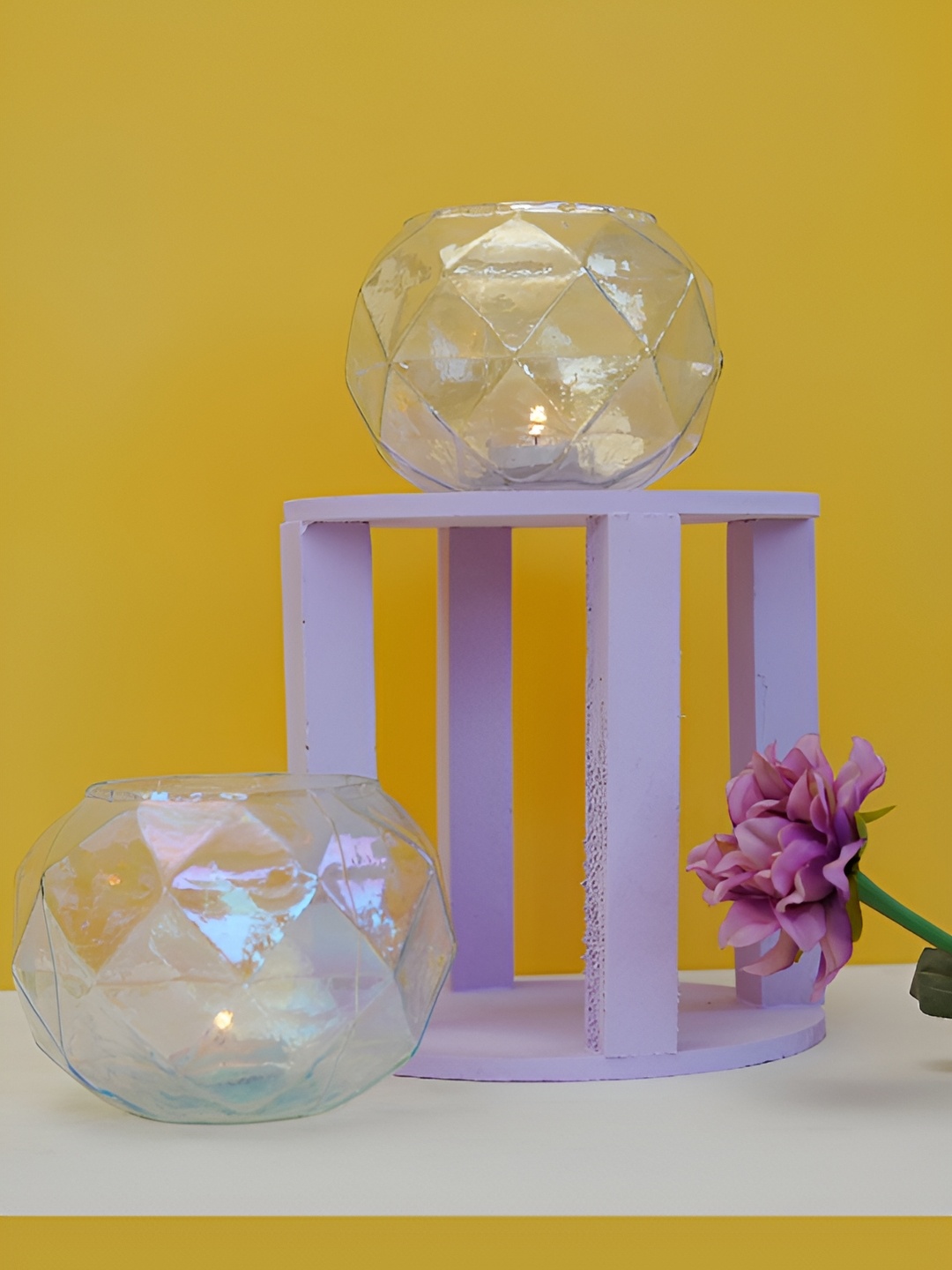

Manor House Transparent 2 Pieces Glass Candle Holders