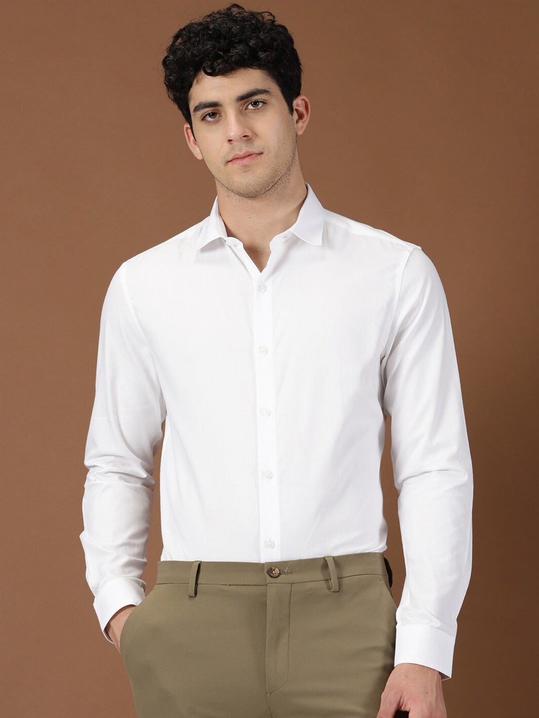 

INVICTUS Original Slim Fit Pure Cotton Formal Shirt, White