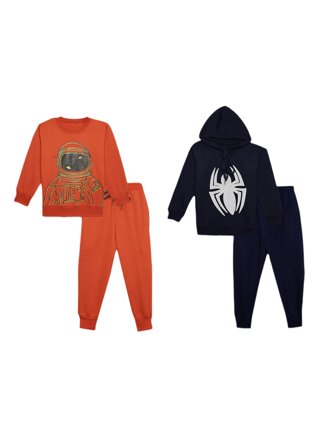 

VIMAL JONNEY Kids Pack Of 2 Graphic Printed Tracksuits, Black