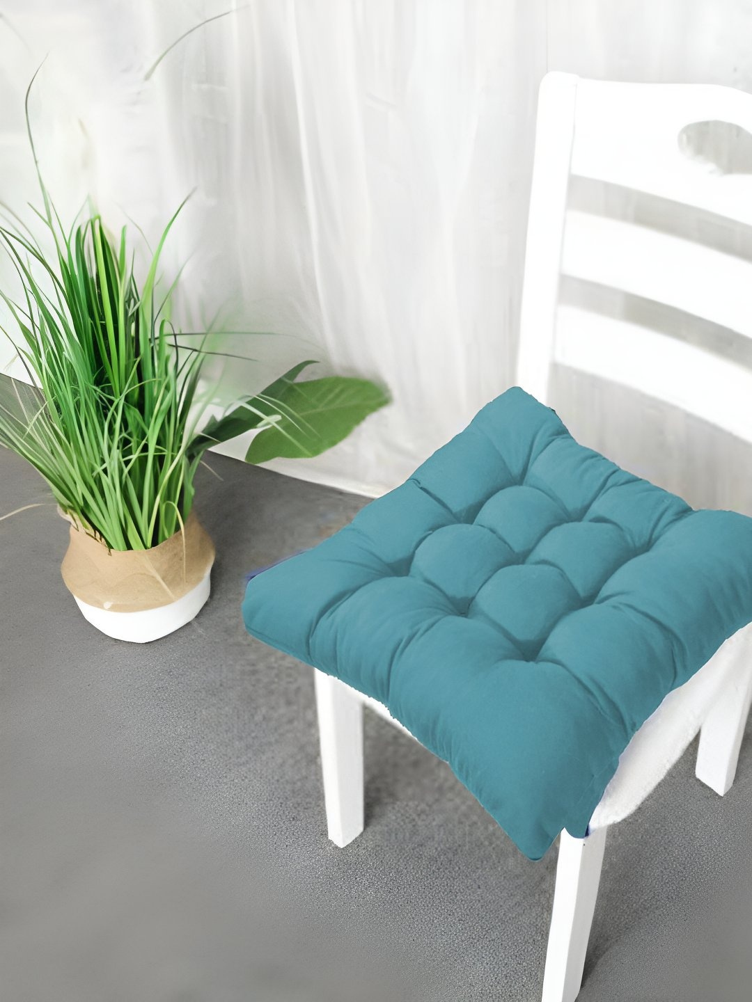 

DADDY COOL Blue 2 Pieces Square Shaped Chair Pads