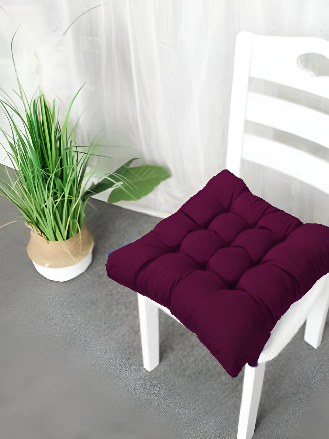 

Mom's Moon Wine 2 Pieces Square Shaped Chair Pads, Burgundy