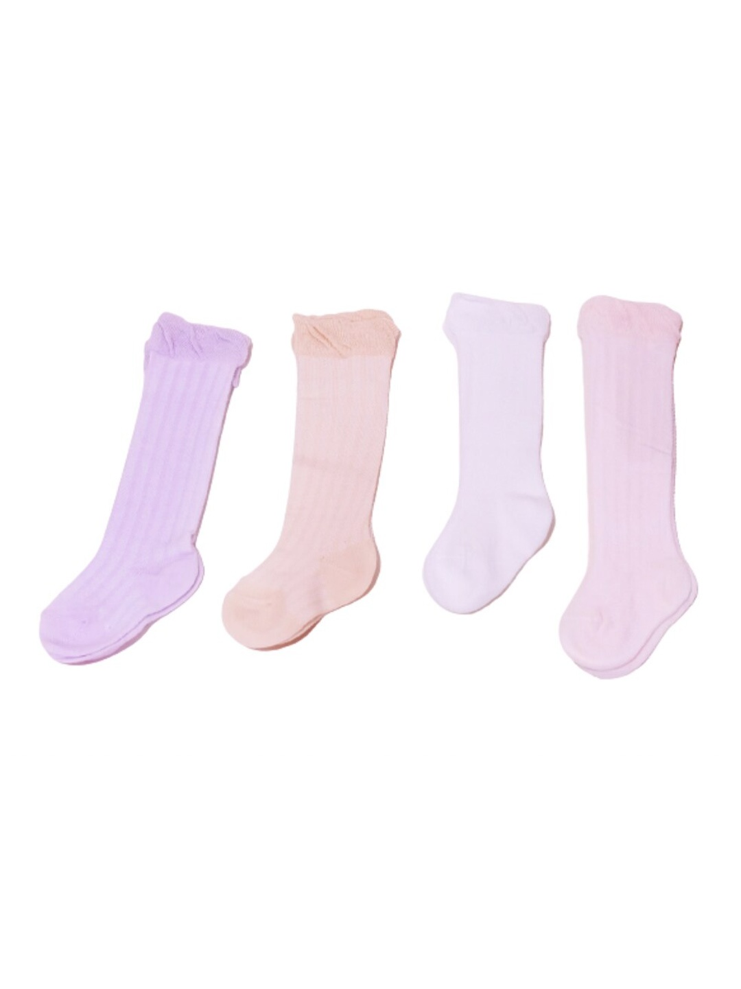 

TIPY TIPY TAP Infants Pack Of 4 Cotton Knee Length Socks, White