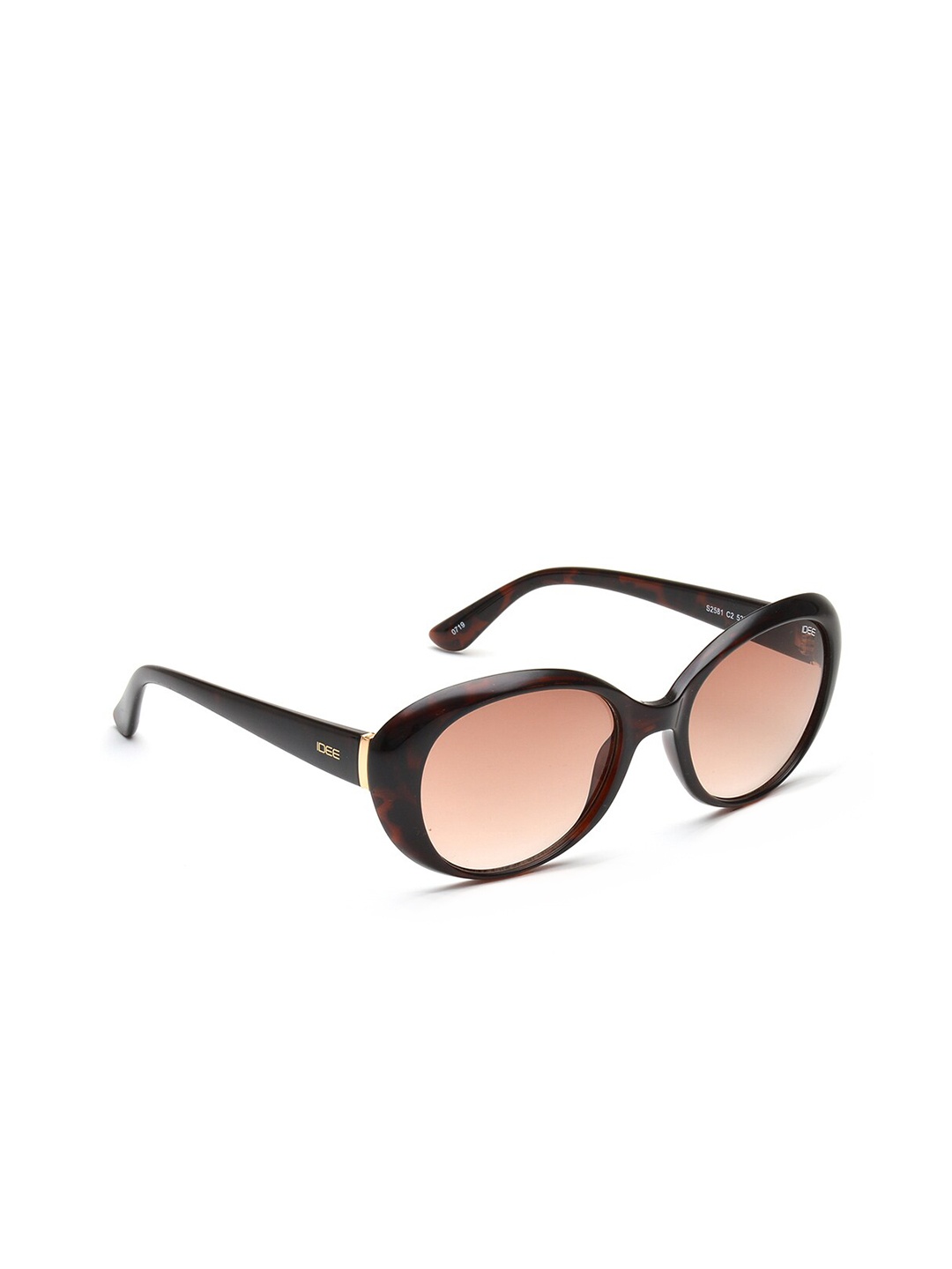 

IDEE Women Cateye Sunglasses with UV Protected Lens IDS2581C2SG, Brown