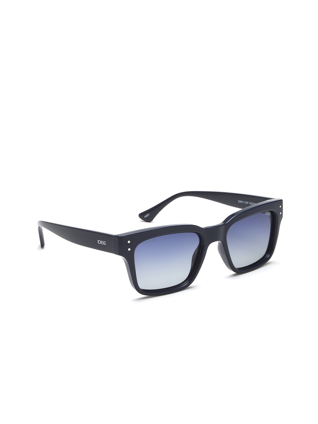 

IDEE Men Rectangle Sunglasses with UV Protected Lens IDS2874C3PSG, Blue