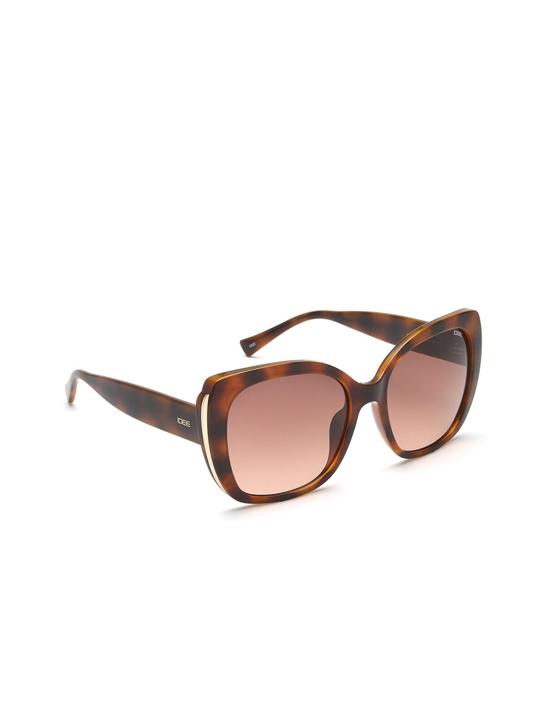

IDEE Women Butterfly Sunglasses with UV Protected Lens IDS2846C2SG, Brown