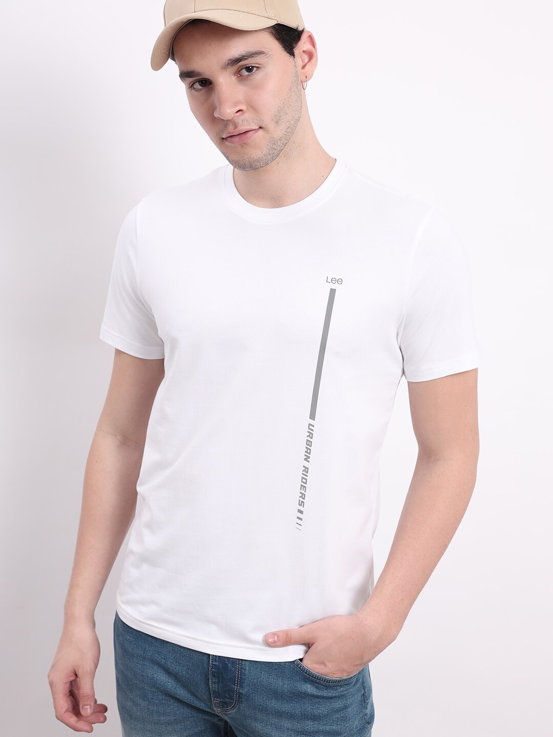 

Lee Typography Printed Cotton T-shirt, White