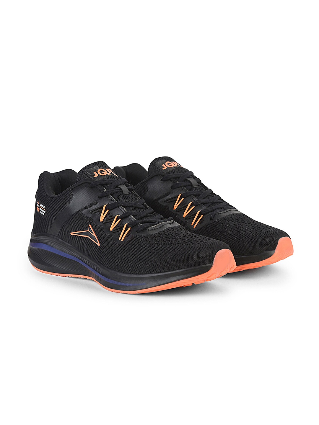 

JQR Men FOCUS Black Mesh Running Non-Marking Shoes