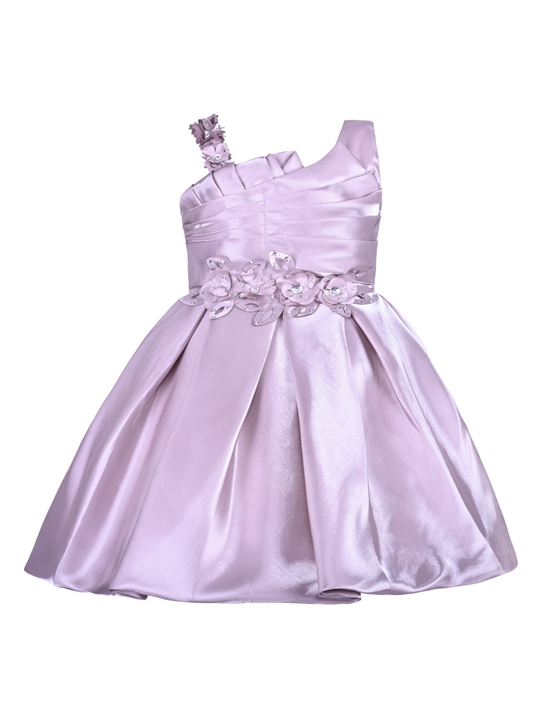 

Wish Karo Purple One Shoulder Satin A-Line Dress