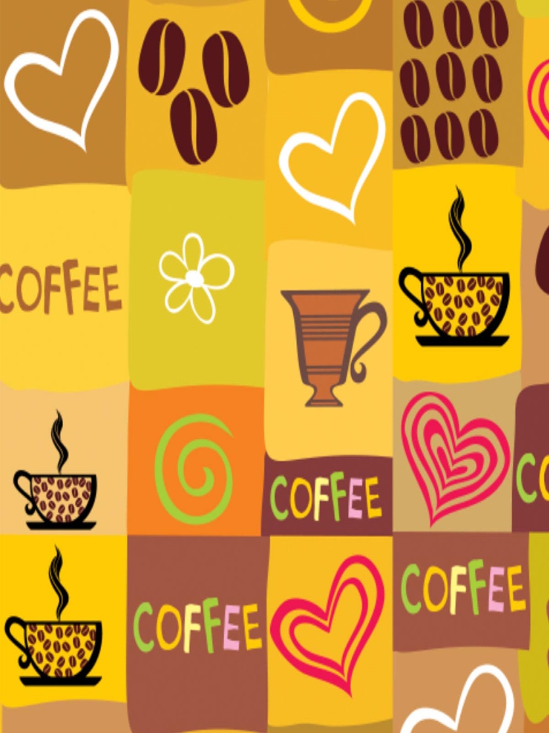 

DWELLSINDIA Yellow & Brown Restaurant Self-Adhesive Wall Grain Textured Wallpaper
