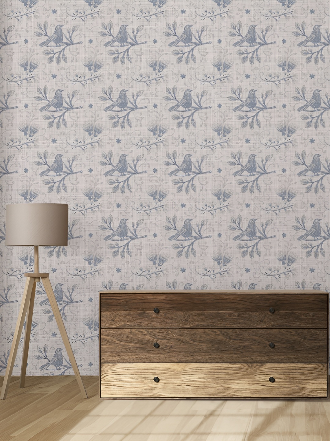

DWELLSINDIA Grey Printed Waterproof Wallpaper