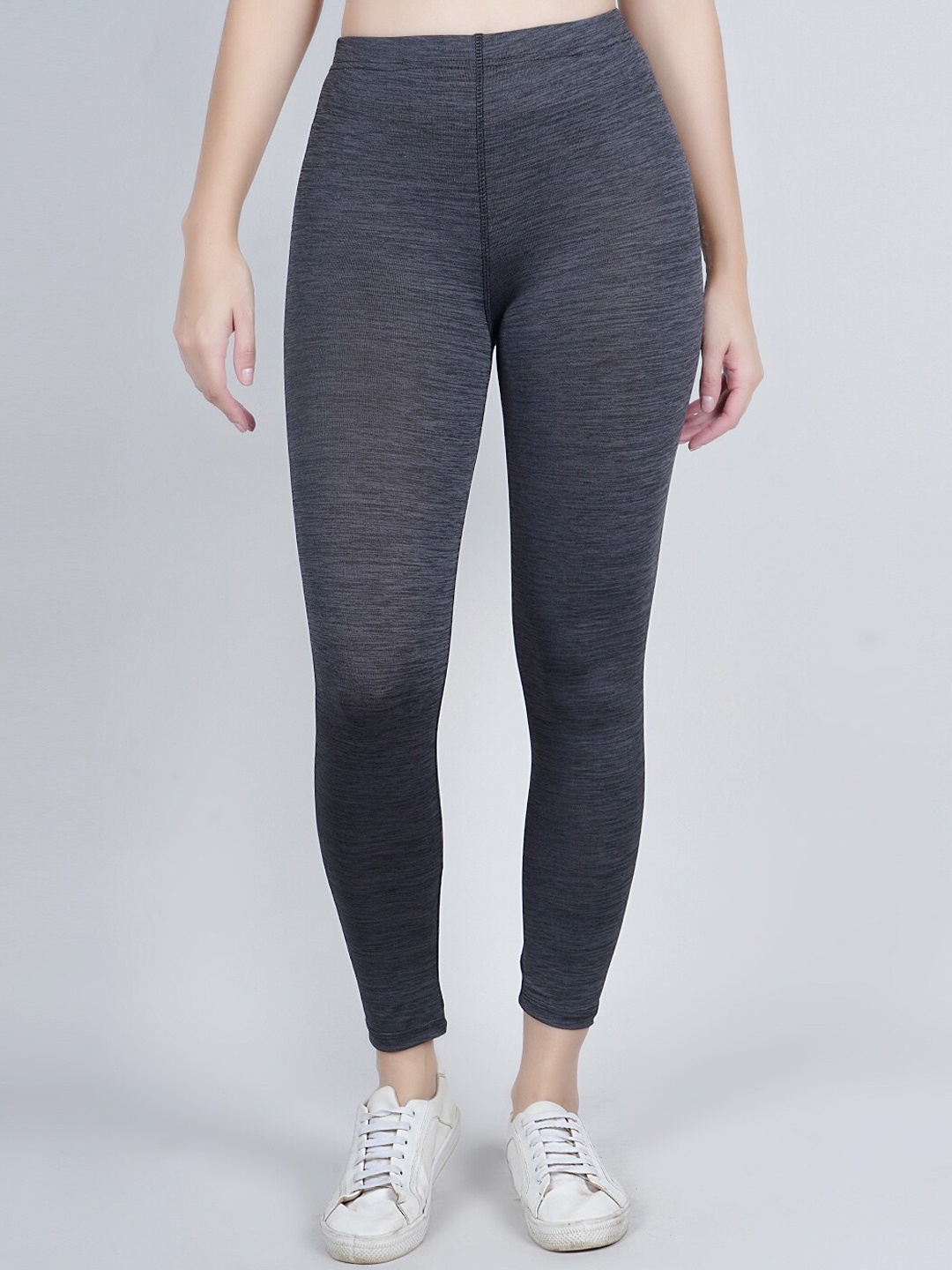 

NEVER LOSE Women Ankle-Length Tights, Grey